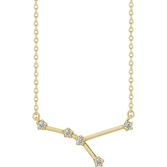 Zodiac Constellation Necklace with Natural Diamonds - Luvona