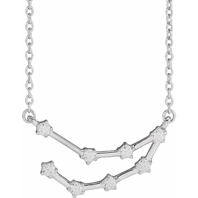 Zodiac Constellation Necklace with Natural Diamonds - Luvona