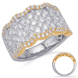 Yellow & White Gold Diamond Fashion Ring