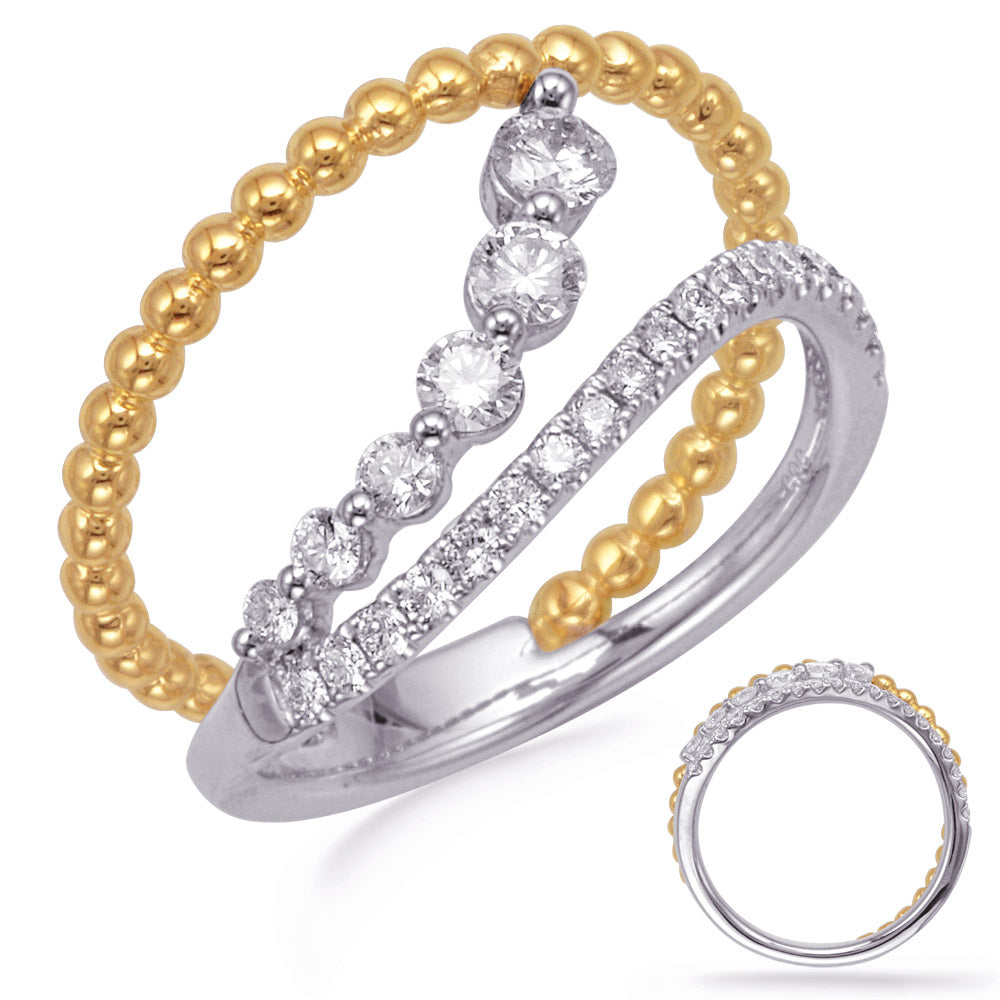 Yellow & White Gold Diamond Fashion Ring
