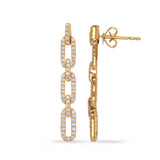 Yellow Gold Diamond Earring