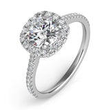 White Gold Halo Engagement Ring