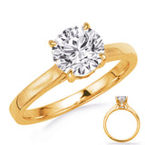 Yellow and White Gold Engagement Ring