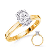 Yellow & White Gold Engagement Ring