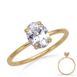 Yellow  & White Gold Engagement Ring 10x