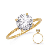 Yellow & White  Gold Engagement Ring 1ct