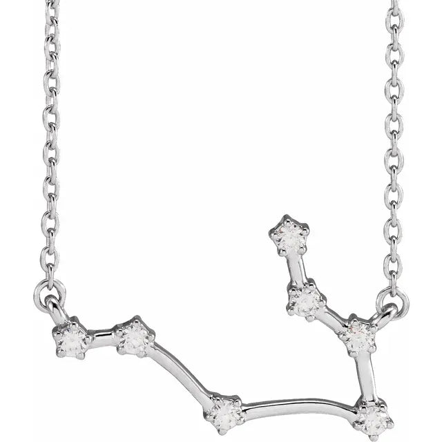 Zodiac Constellation Necklace with Natural Diamonds - Luvona