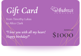 Andrews Jewelers Gift Card