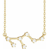 Zodiac Constellation Necklace with Natural Diamonds - Luvona