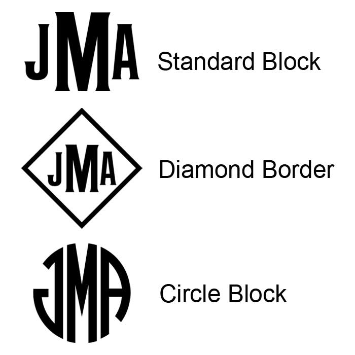 Signet Ring Monogram Choices for By Bass Ring