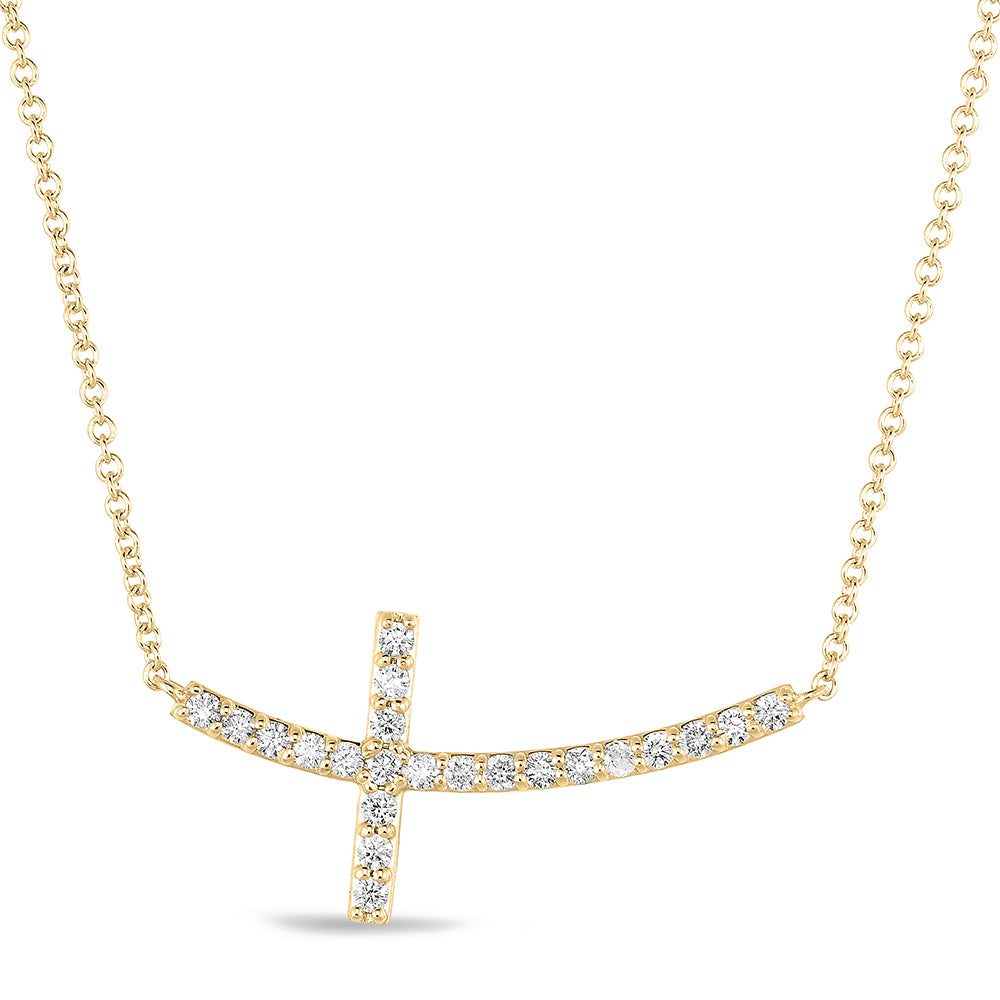 Yellow Gold Cross Necklace