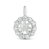 Diamond Halo Pendant For 1/2ct Round