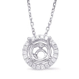 Diamond Pendant Halo For .15ct Center