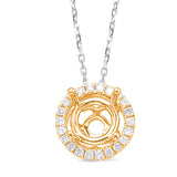 Diamond Pendant Halo For .25ct Center