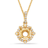 Diamond Pendant For .25ct  Round Stone