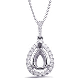 Diamond Pendant For 9x6mm Pear Center