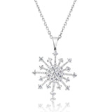 White Gold Snowflake Diamond Pendant