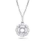 Diamond Pendant For 0.25ct Round Center