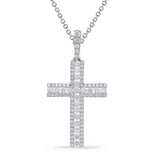 White Gold Diamond Cross Pendant