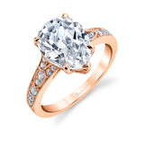 Pear Shaped Vintage Inspired Engagement Ring - Chereen