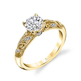 Round Cut Vintage Engagement Ring - Roial