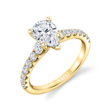 Pear Shaped Classic Engagement Ring - Veronique