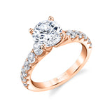 Wide Band Engagement Ring - Andrea