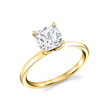 Cushion Cut Solitaire Engagement Ring - Dominique