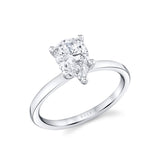 Pear Shaped Solitaire Engagement Ring - Dominique