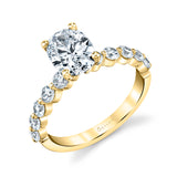 Oval Cut Single Prong Engagement Ring - Karol