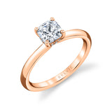 Cushion Cut Solitaire Engagement Ring - Joanna