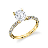 Oval Cut Classic Pave Engagement Ring - Braylin