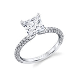 Princess Cut Classic Pave Engagement Ring - Braylin