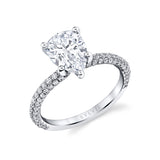 Pear Shaped Classic Pave Engagement Ring - Braylin