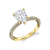 Pear Shaped Classic Pave Engagement Ring - Braylin