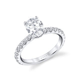 Oval Cut Classic Wide Band Engagement Ring - Malencia