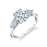 Oval Cut Three Stone Engagement Ring - Martine