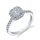 Cushion Cut Classic Halo Engagement Ring - Chantelle