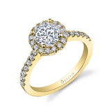 Round Cut Classic Halo Engagement Ring - Chantelle