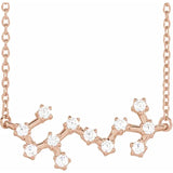 Zodiac Constellation Necklace with Natural Diamonds