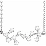 Zodiac Constellation Necklace with Natural Diamonds