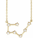 Zodiac Constellation Necklace with Natural Diamonds - Luvona