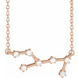 Zodiac Constellation Necklace with Natural Diamonds - Luvona