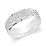 Men's 14k White Gold Carved Band-119-00700