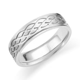 Carved Men's Wedding Band-119-02097