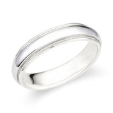 14k White/Yellow Gold Mens Milgrain Wedding Ring-119-01644