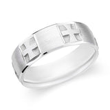 Mens Iron Cross Wedding Band-119-00670