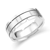 Grooved Wedding Band-119-02100