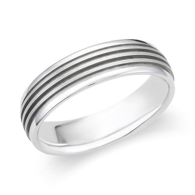 Men's Grooved Wedding Ring-119-01322/R2446SWR6G