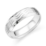 Wave Pattern Wedding Band-119-02102